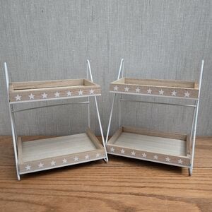 Set Of 2 Target Bullseye Tier Tray Stands